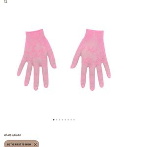 Skims knit lace gloves. Color is azalea. New with tags still in packaging